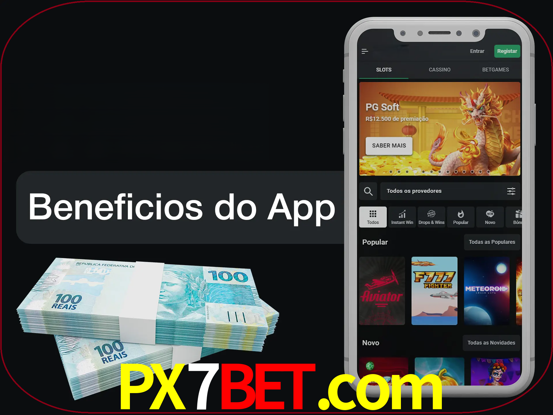 Obtenha todos os benefícios usando o aplicativo.